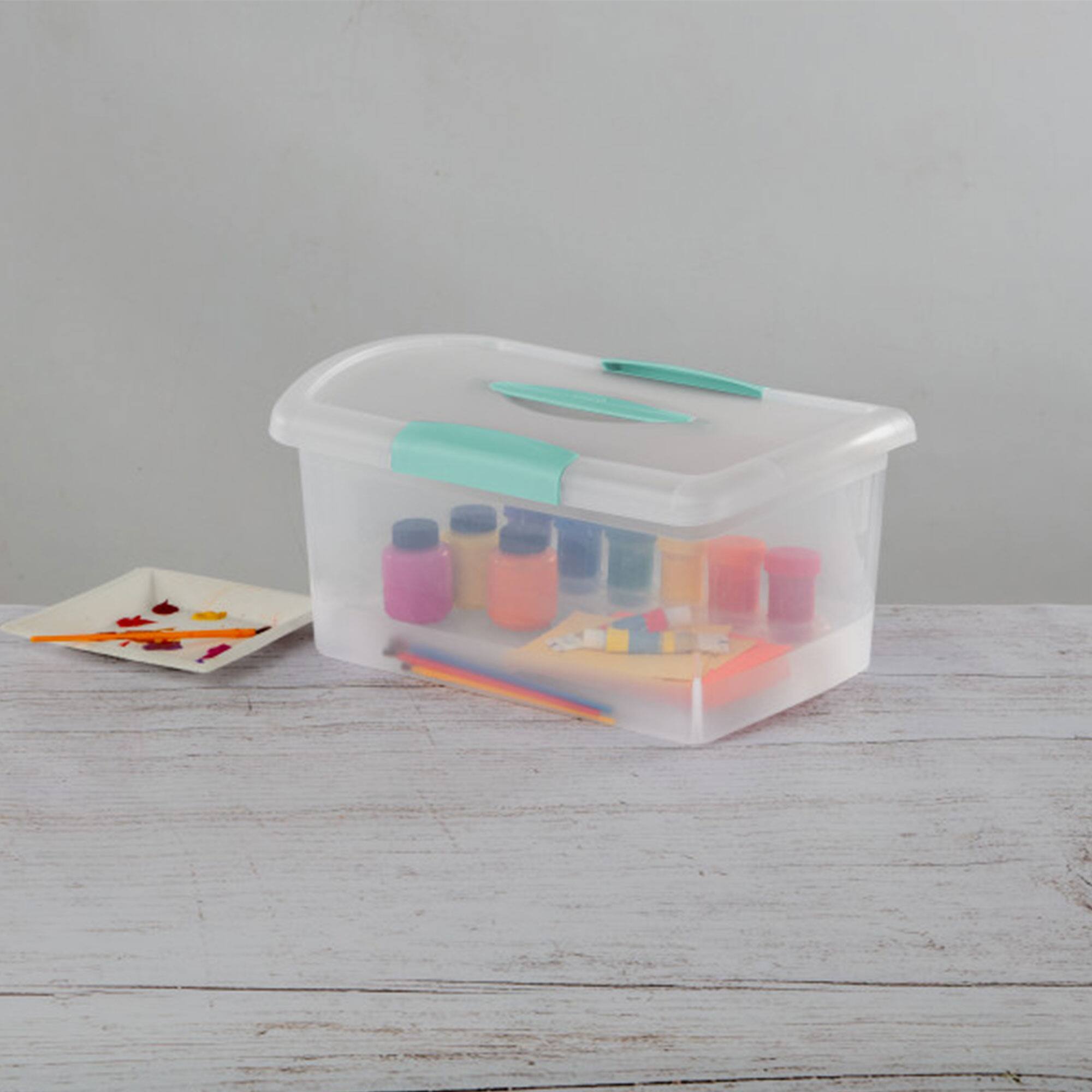 Alt View 4. Sterilite - Sterilite Medium Nesting ShowOffs, Stackable Storage Bin with Latch Lid, 30 Pack.