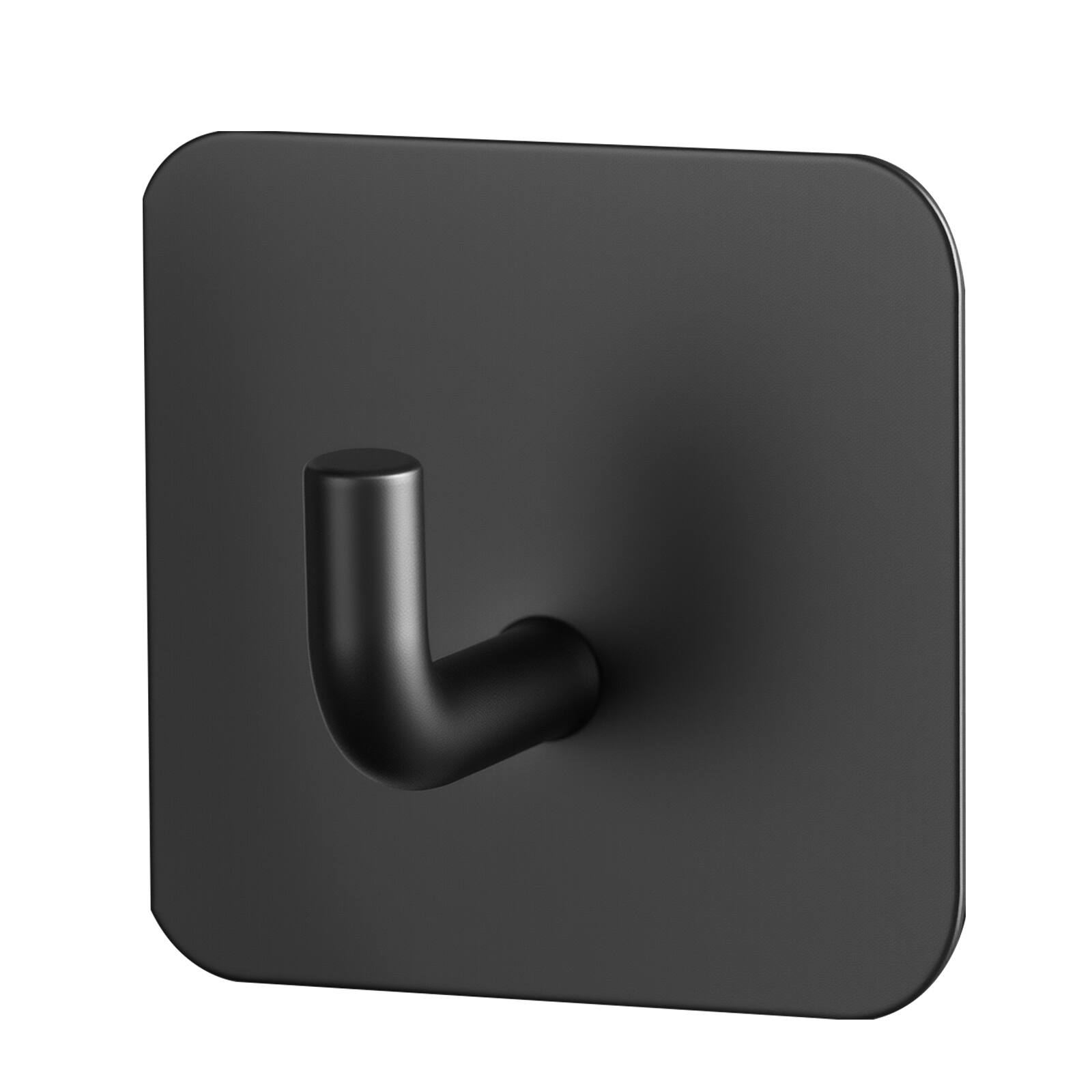 Alt View 5. VEVOR - Adhesive Hooks, 4 Pack Self-Adhesive Towel Coat Hooks, Heavy-Duty Wall Hook Hold 15 lbs (Max) - Black.