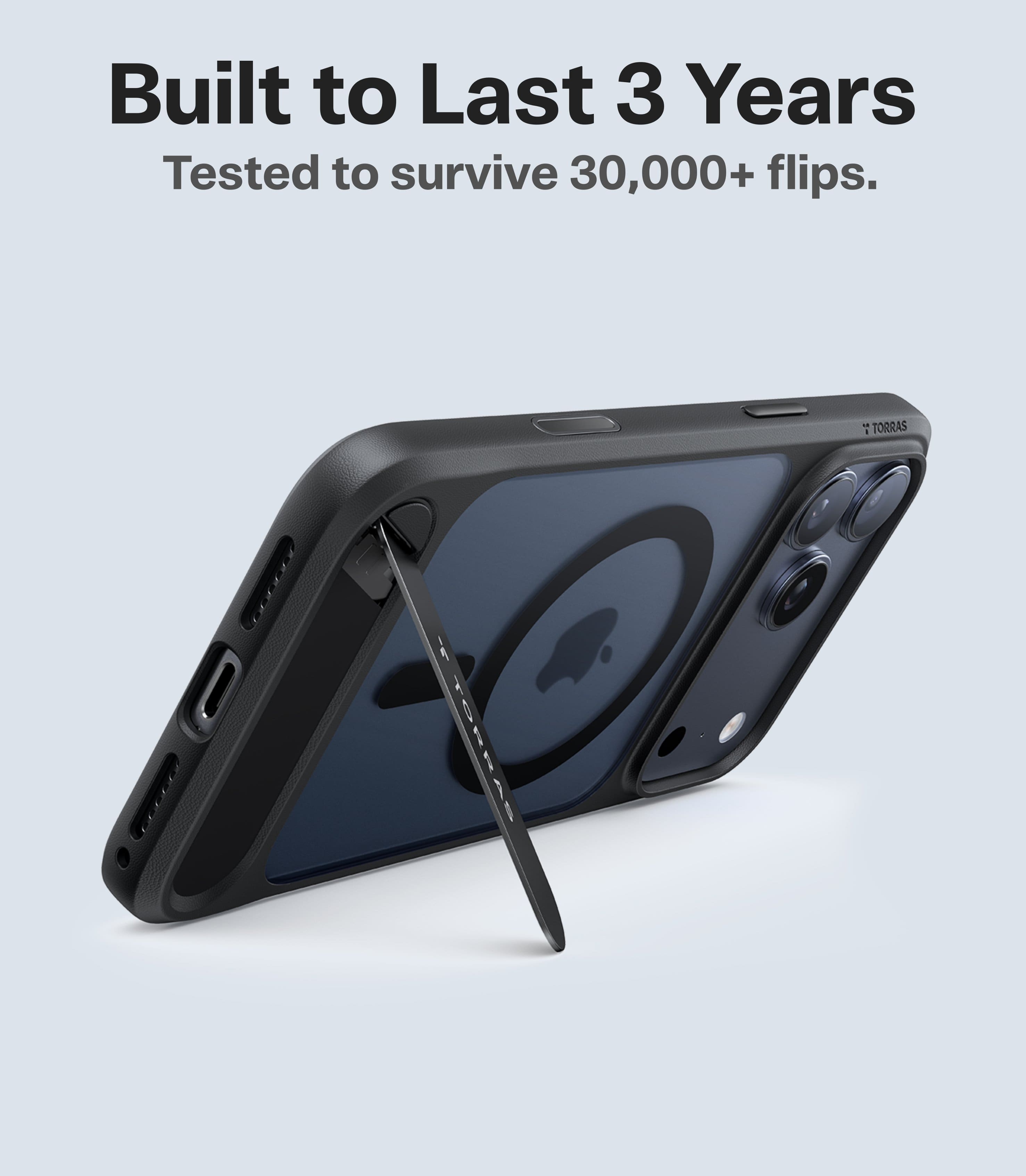 Built to Last 3 Years
Tested to survive 30,000+ flips.