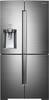 Samsung - Chef Collection 34.3 Cu. Ft. 4-Door Flex French Door Refrigerator with Thru-the-Door Ice and Water - Stainless steel-Front_Standard