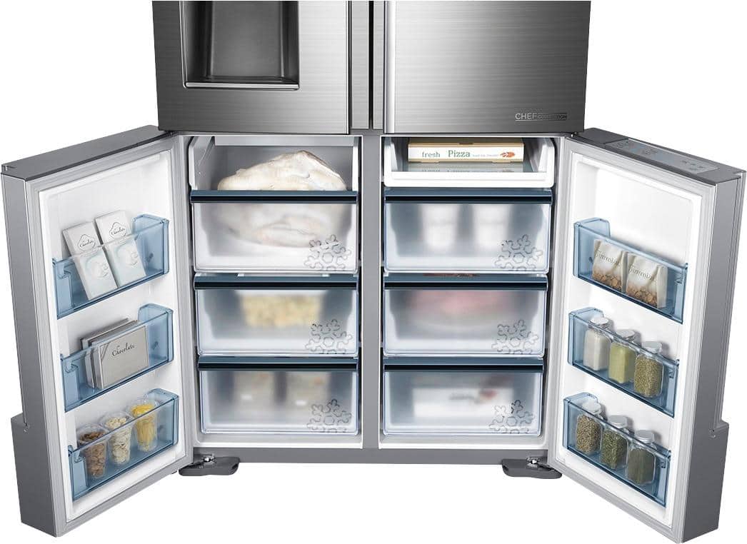Best Buy Samsung Chef Collection 34.3 Cu. Ft. 4Door Flex French Door Refrigerator with Thru