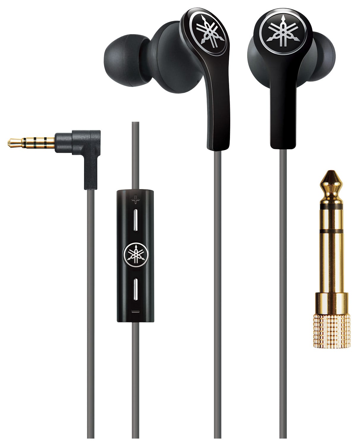 Front. Yamaha - Earbud Headphones - Black.