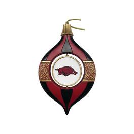 Santa's Workshop - Arkansas Razorbacks Two-Piece 5.5" Spinning Bulb Ornament Set - Red