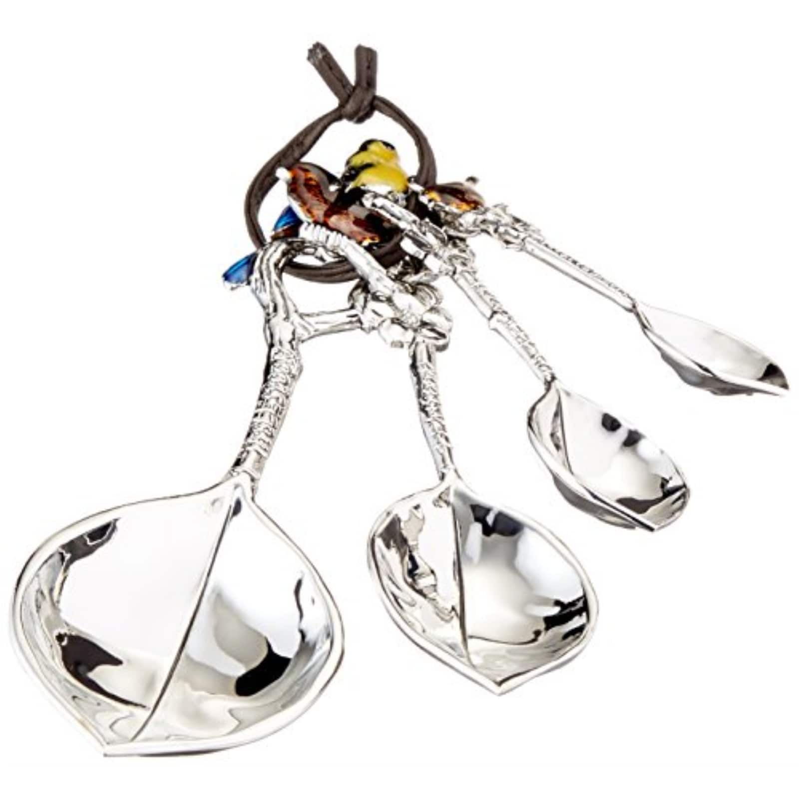 Ganz - Birds Zinc Metal 4 Piece Measuring Spoon Set - Silver