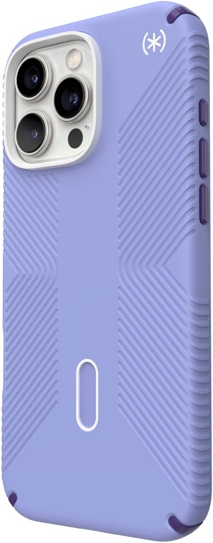 Left. Speck - Presidio2 Grip ClickLock Case with MagSafe for Apple iPhone 16 Pro Max - Future Lavender.