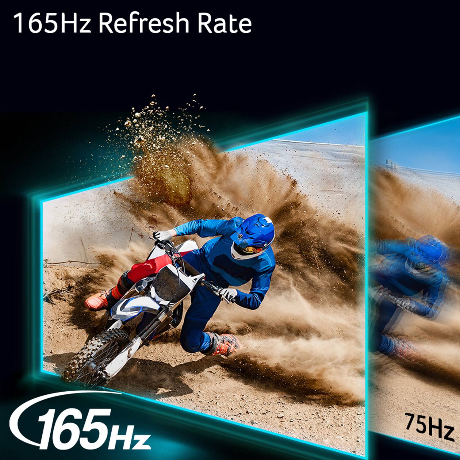 165Hz Refresh Rate, 165Hz, 75Hz