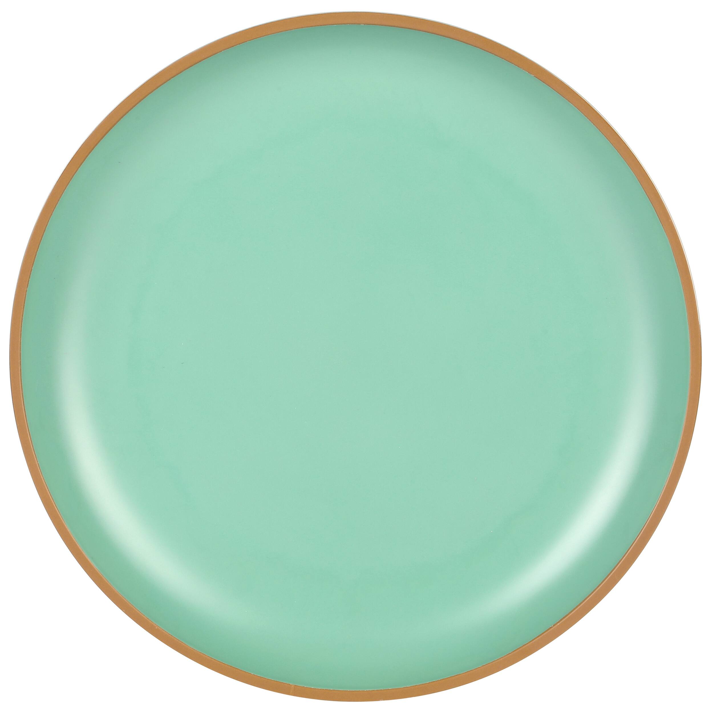 Alt View 3. Gibson - Gibson Home Rockabye 12 Piece Double Bowl Melamine Dinnerware Set in Green - Green.