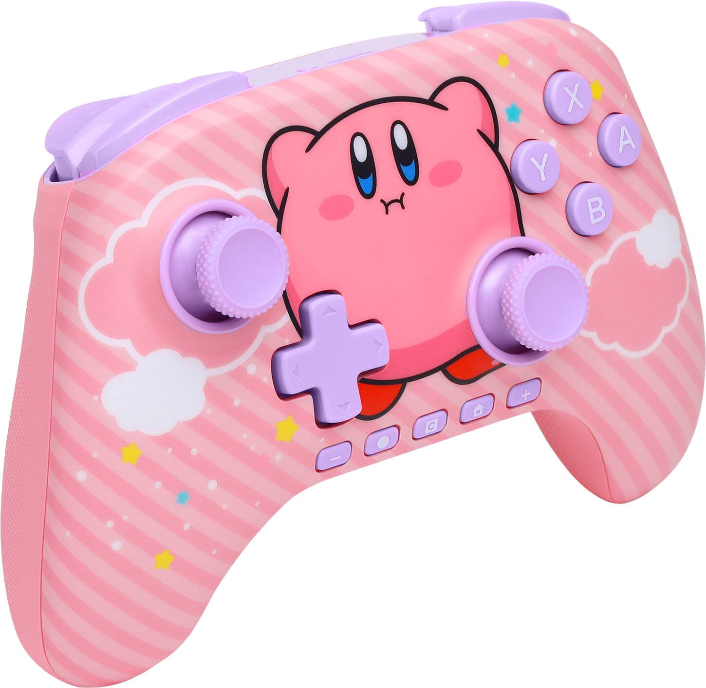 Angle. PowerA - PowerA Advantage Wireless Controller for Nintendo Switch 2 - Kirby Puff - Kirby Puff.