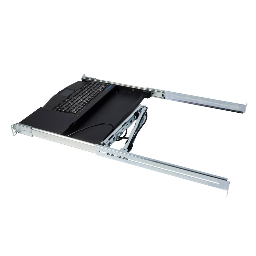 Alt View 2. RackSolutions - RackSolutions 1U Sliding Keyboard Shelf with USB Keyboard - Black.
