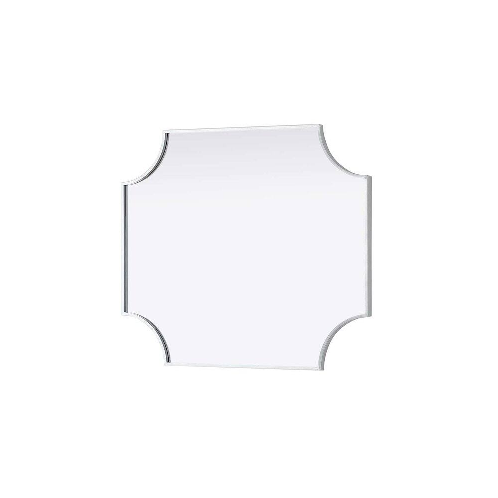 Alt View 1. Elegant Kitchen and Bath - Notched Metal Mirror 27x32 inch in Silver - Silver.