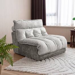Loheer - Cloud Sofa Single Seat Modern Sectional Couch Gray Chenille Apartment Couch - Gray