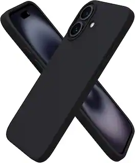 Ornarto - Compatible with iPhone 16 Case 6.1", Liquid Silicone 3 Layers Full Covered Protective Cover - Black