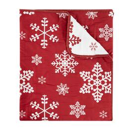BreeBe - Snowflakes Throw - Red