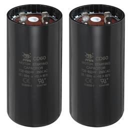 Unique Bargains - 2pcs CD60 Capacitor 708-850 Mfd, 250 VAC Run Motor Start for Electric Fan/Well Pump