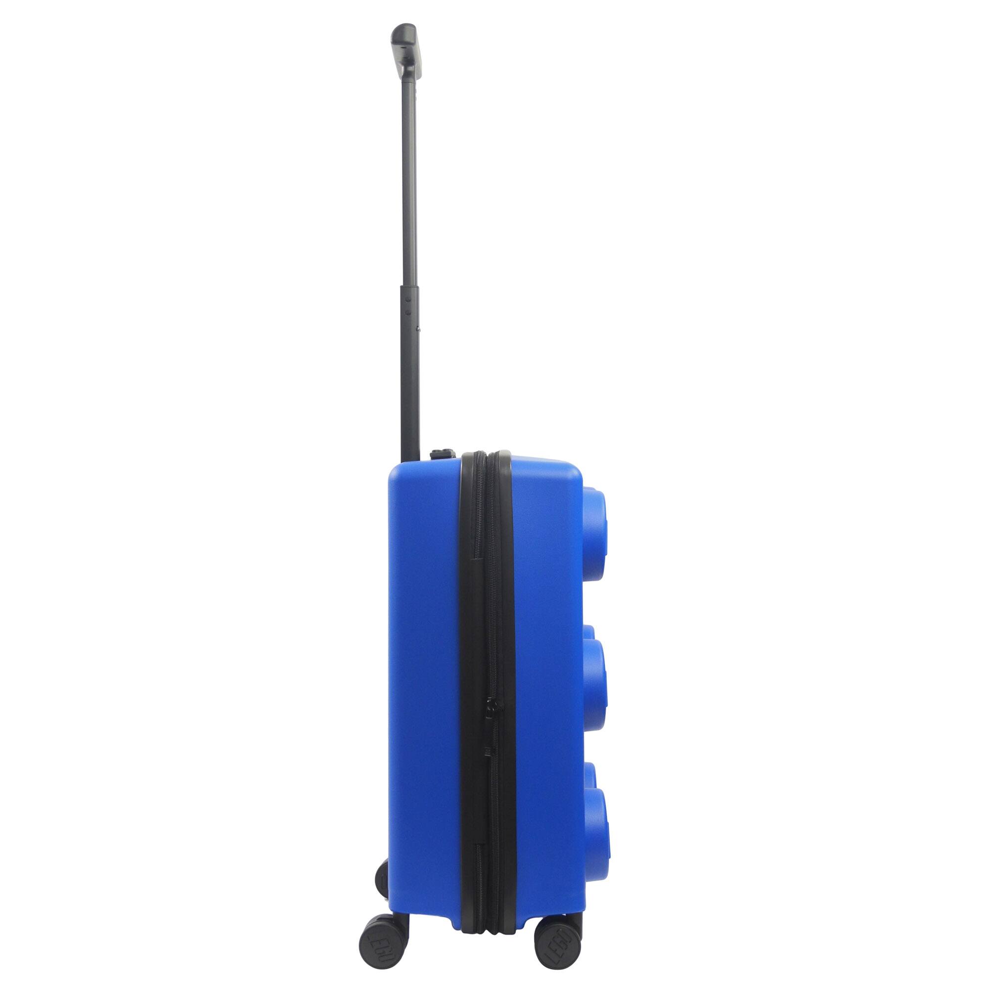 Left. LEGO - Signature Brick 2x3 Trolley Expandable 21.5 inch carry-on luggage - LIGHT BLUE.