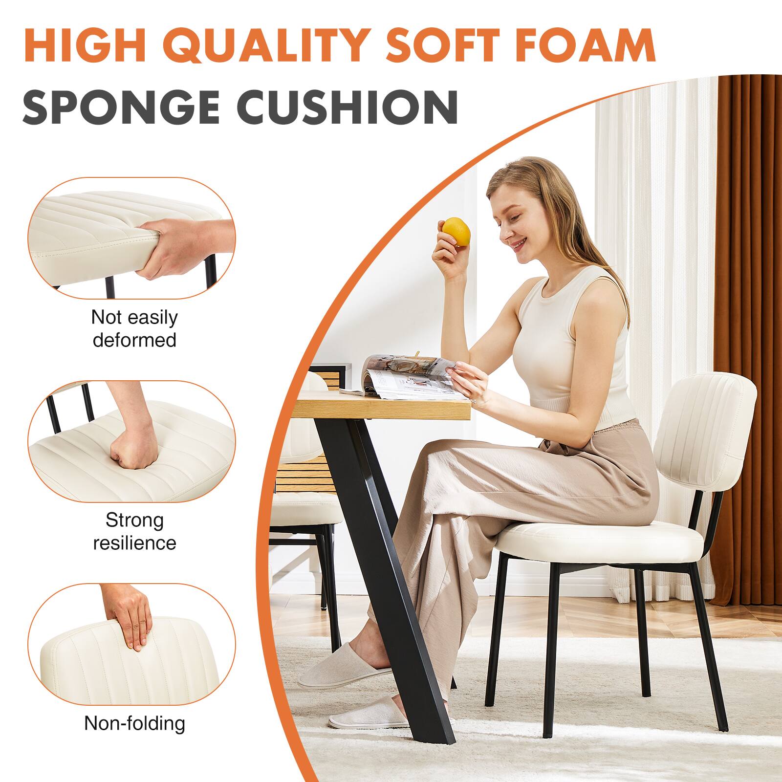 HIGH QUALITY SOFT FOAM SPONGE CUSHION

- Not easily deformed
- Strong resilience
- Non-folding