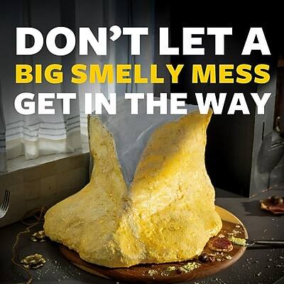 DON'T LET A BIG SMELLY MESS GET IN THE WAY