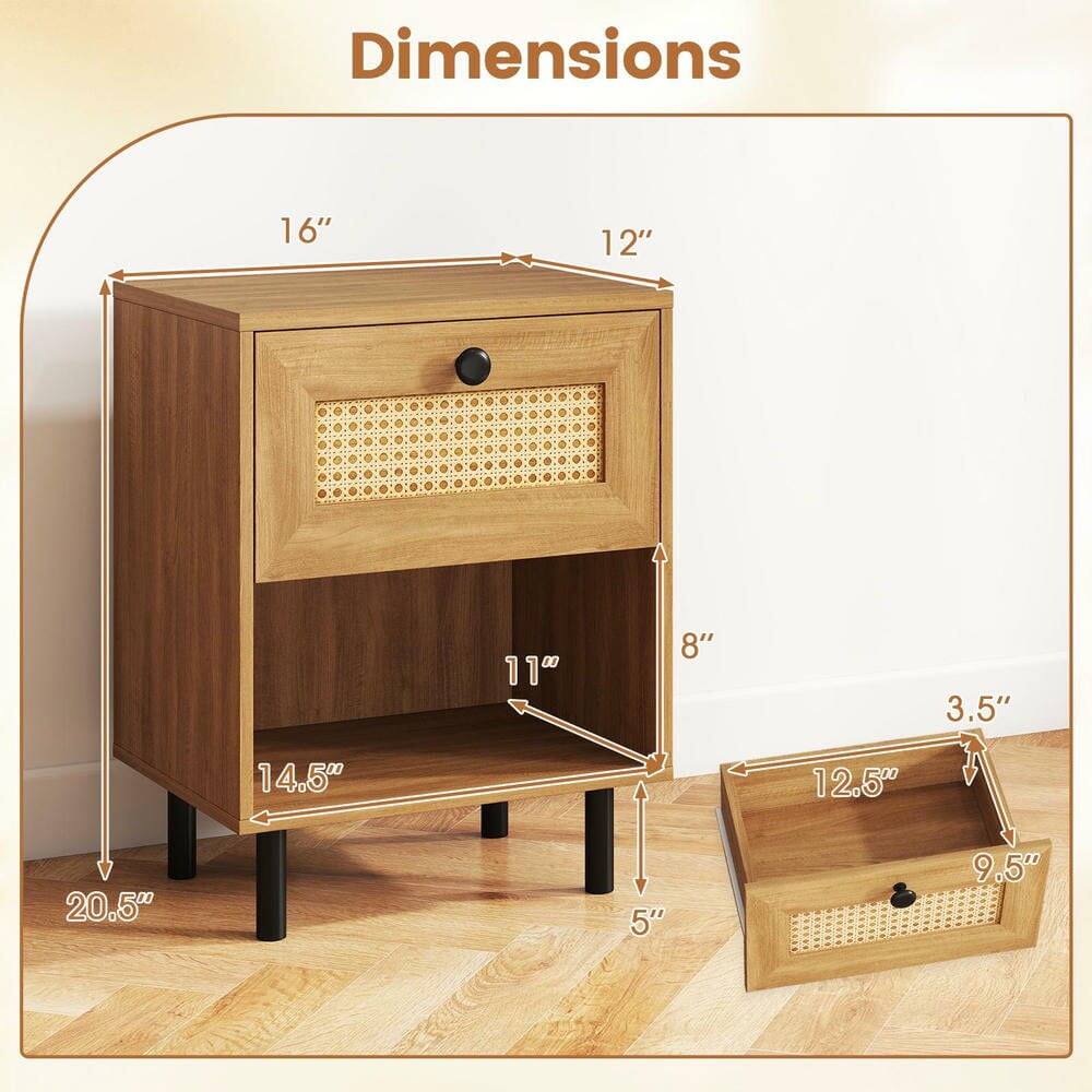 Dimensions: 16" x 12" x 11" x 8" x 3.5"  
Height: 14.5"  
Width: 20.5"  
Depth: 5"  
Drawer: 12.5" x 9.5"