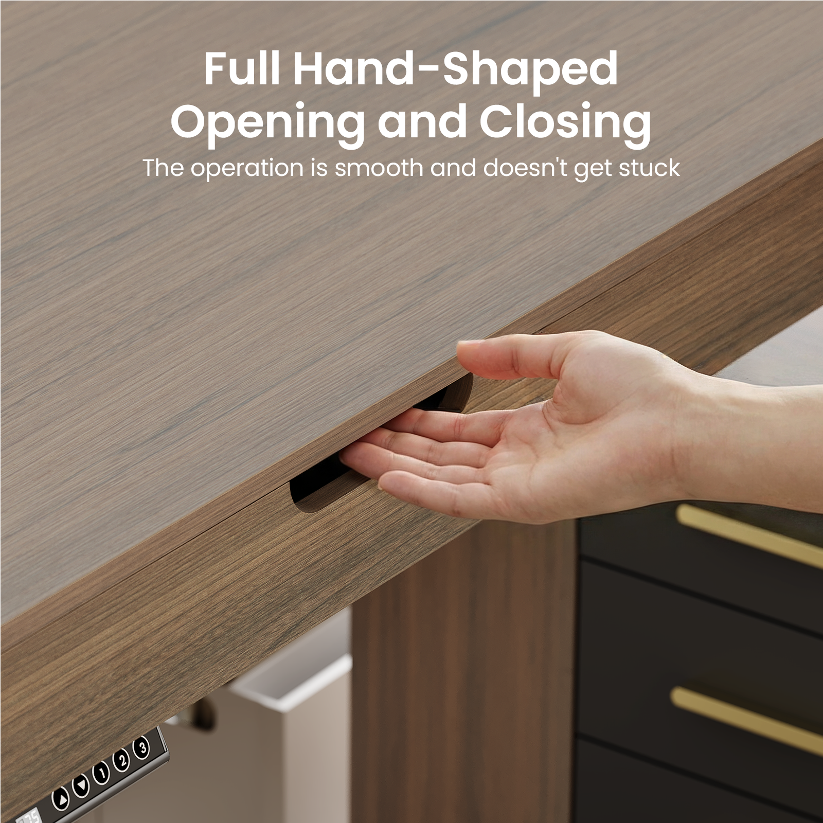 Full Hand-Shaped Opening and Closing  
The operation is smooth and doesn't get stuck