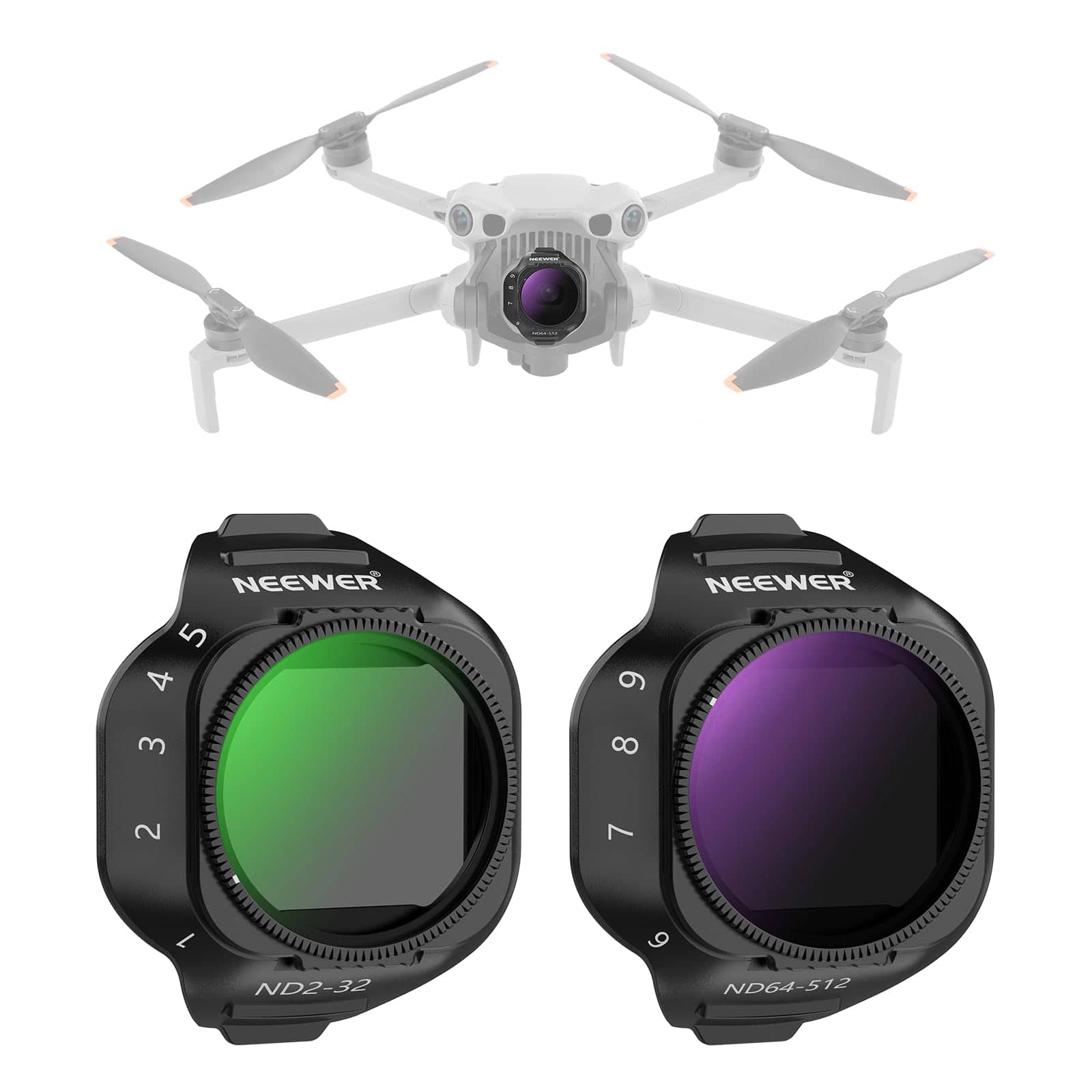 Neewer - DJI Mini 5 Pro VND 2-Pack: ND2-32 + ND64-512