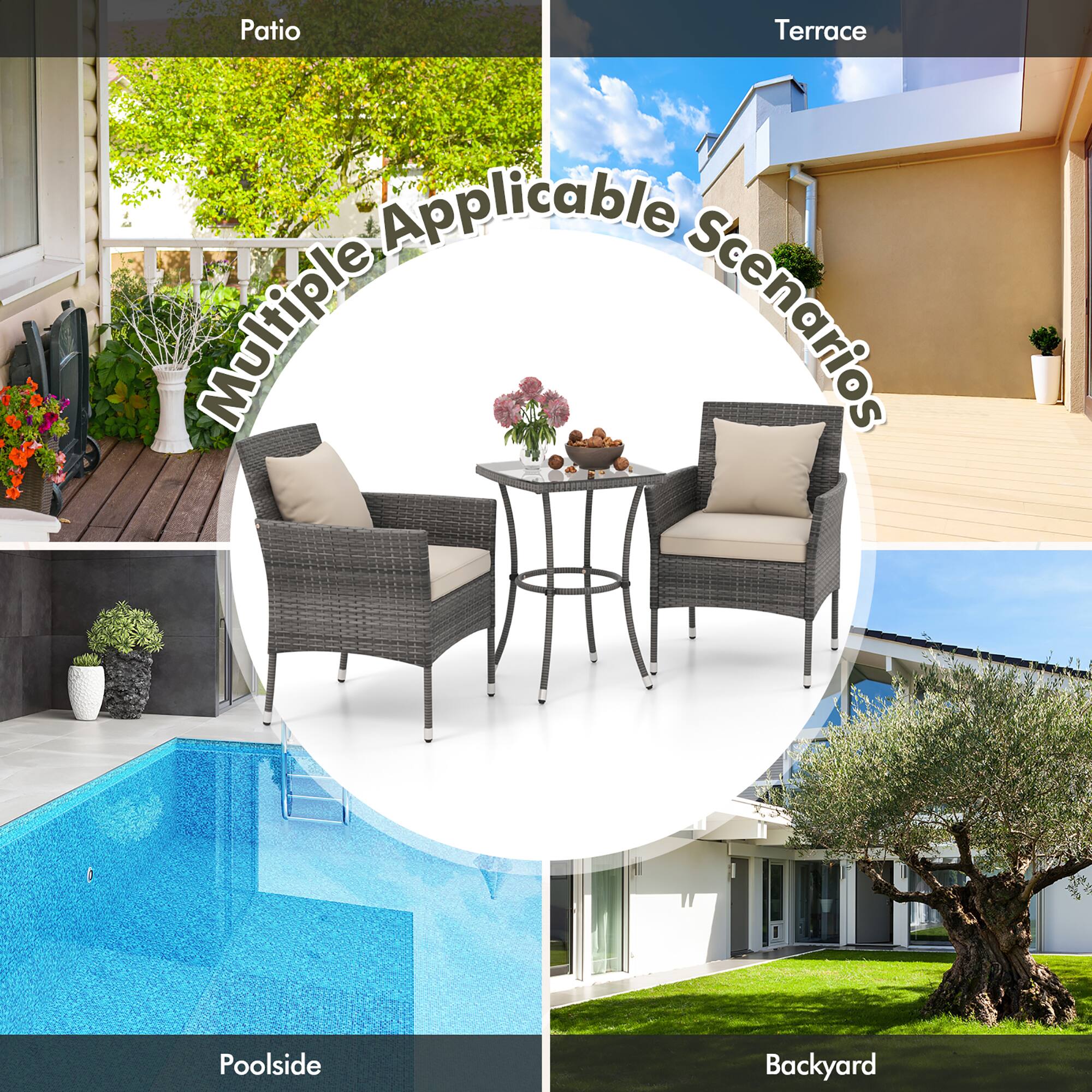 Multiple Applicable Scenarios

Patio  
Terrace  
Poolside  
Backyard