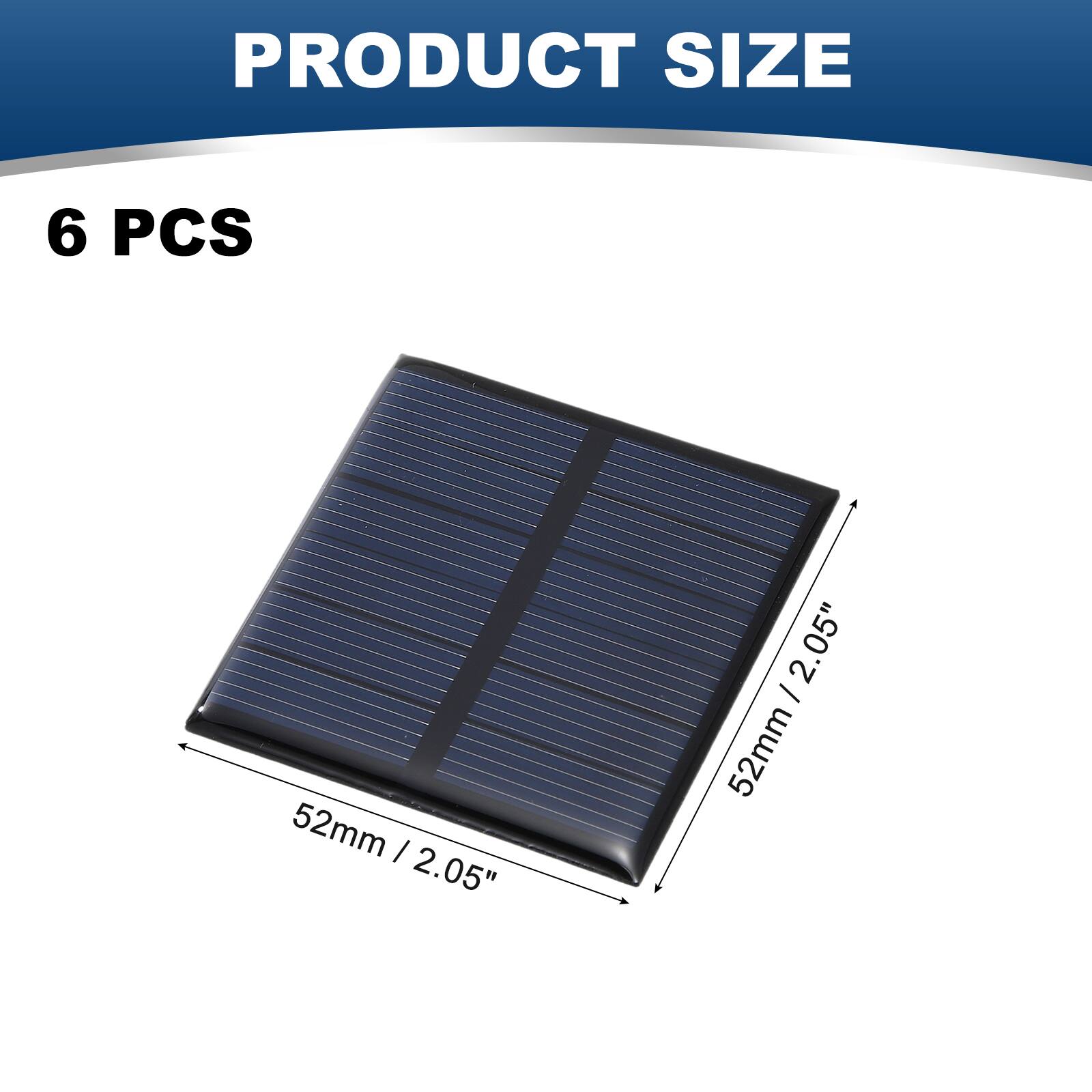 PRODUCT SIZE  
6 PCS  
52mm / 2.05" x 52mm / 2.05"