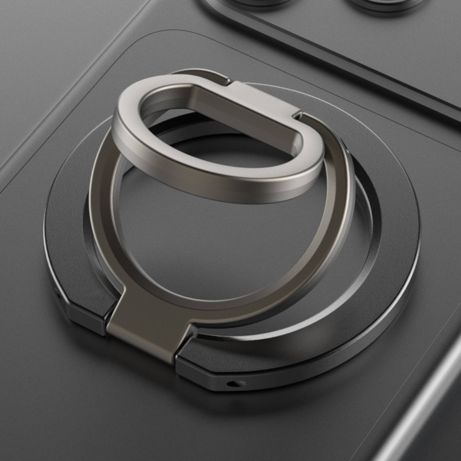 Alt View 7. UUCOVER - Magnetic Ring Holder Dual-Side Magnets Gym Phone Ring Grip Rotating Kickstand Compatible with MagSafe Magnetic Car Mount - Black.