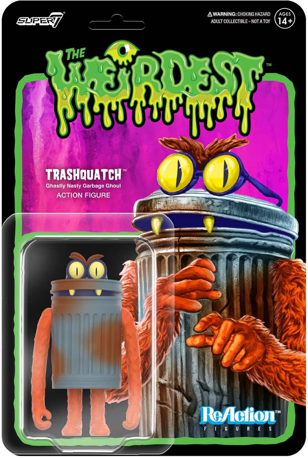Super7 - The Weirdest - Reaction Wv5 (Rotten Rangers) - Trashquatch - COLLECTABLES - Multicolor