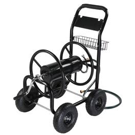Winado - Garden Hose Reel Cart, Lawn Water Planting Cart with Wheels, Heavy Duty Outdoor Yard Water Planting Truck with Basket