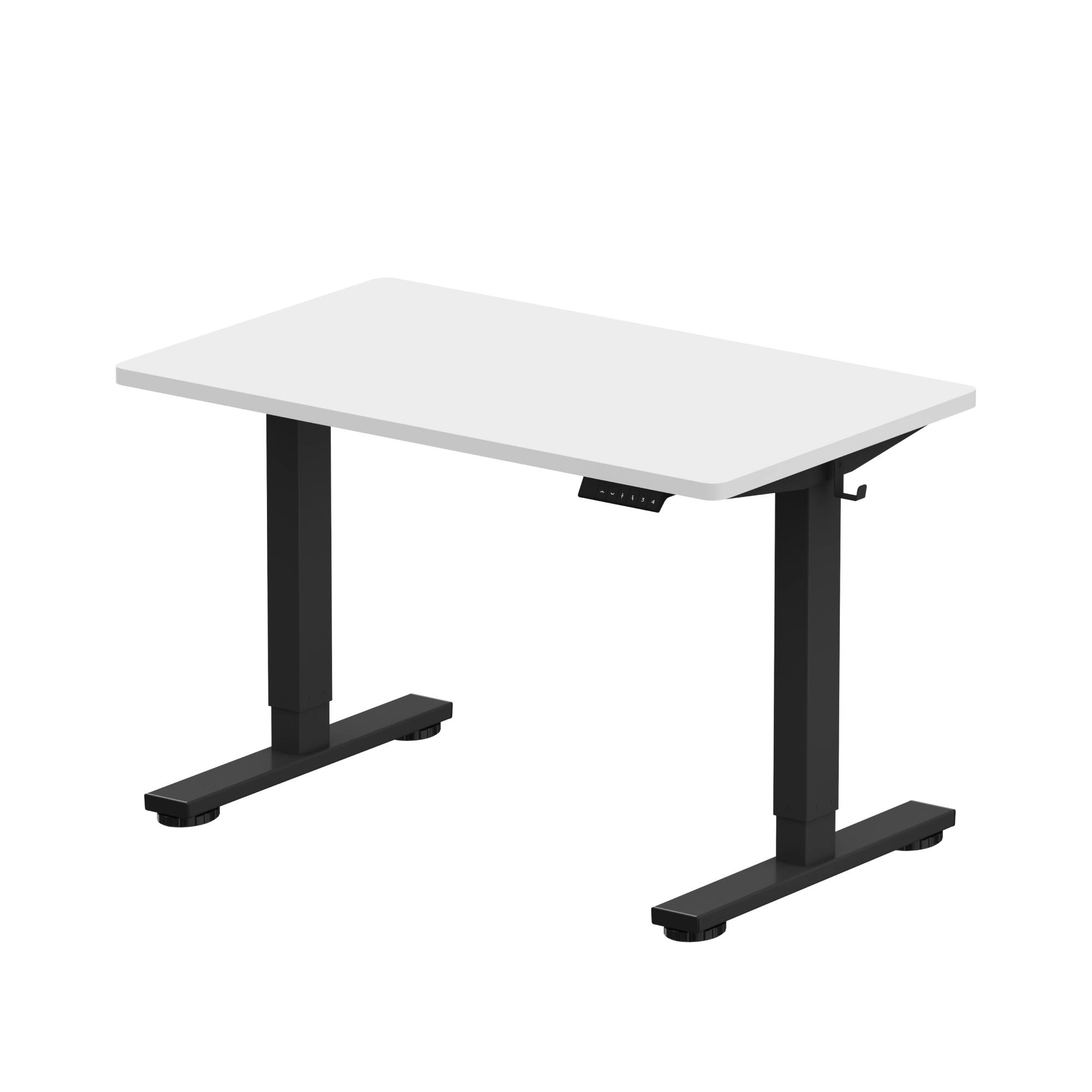 Angle. FlexiSpot - FlexiSpot E2 42''W Electric Adjustable Standing Desk Chipboard, White/Black - White.