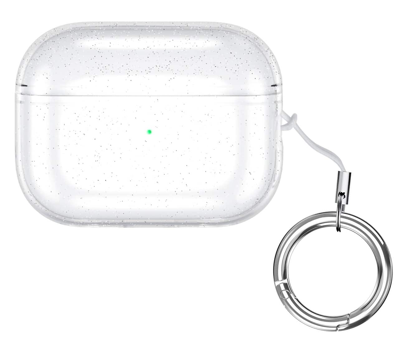 Front. SaharaCase - Hybrid Flex Sparkle Case for Apple AiPpods Pro (2nd Generation) - Transparent Sparkle.