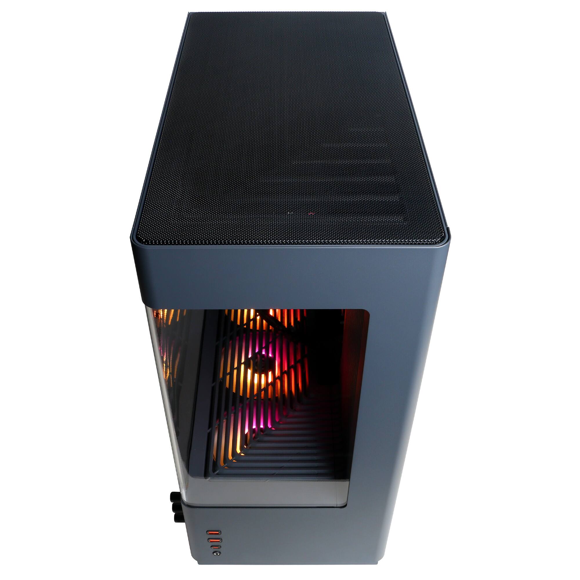 Alt View 13. CyberPowerPC - Gaming Desktop - Intel Core Ultra 7 270K Plus - NVIDIA GeForce RTX 5070 12GB - 32GB DDR5 - 2TB PCIe 4.0 SSD Storage - Gray.