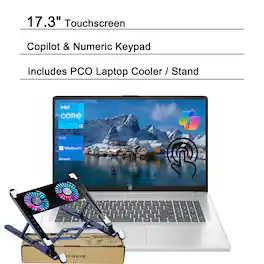 HP - 17.3" Touchscreen Laptop – Intel Core i3 (8-Cores) with 32GB RAM - 1TB SSD - Copilot & Privacy Shutter & Numeric KP - Silver