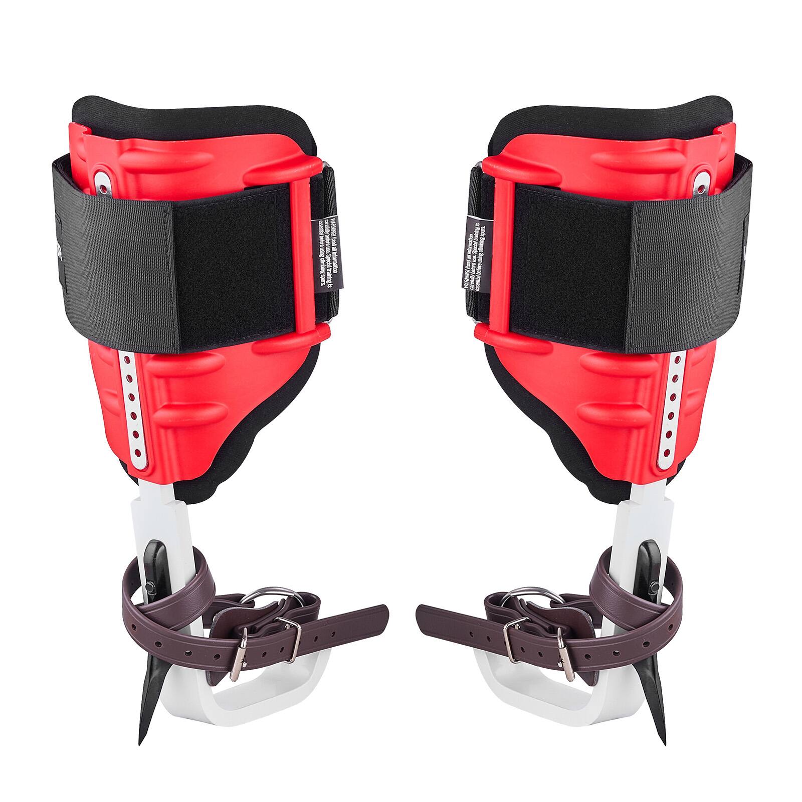 Alt View 5. VEVOR - Tree Climbing Spikes Set, Height-Adjustable Tree Climbing Gear with Straps & Spike Protectors, 350 lbs Load Capacity - Red.