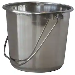 AmeriHome - Small Stainless Steel Bucket Set - 3 Piece - Silver
