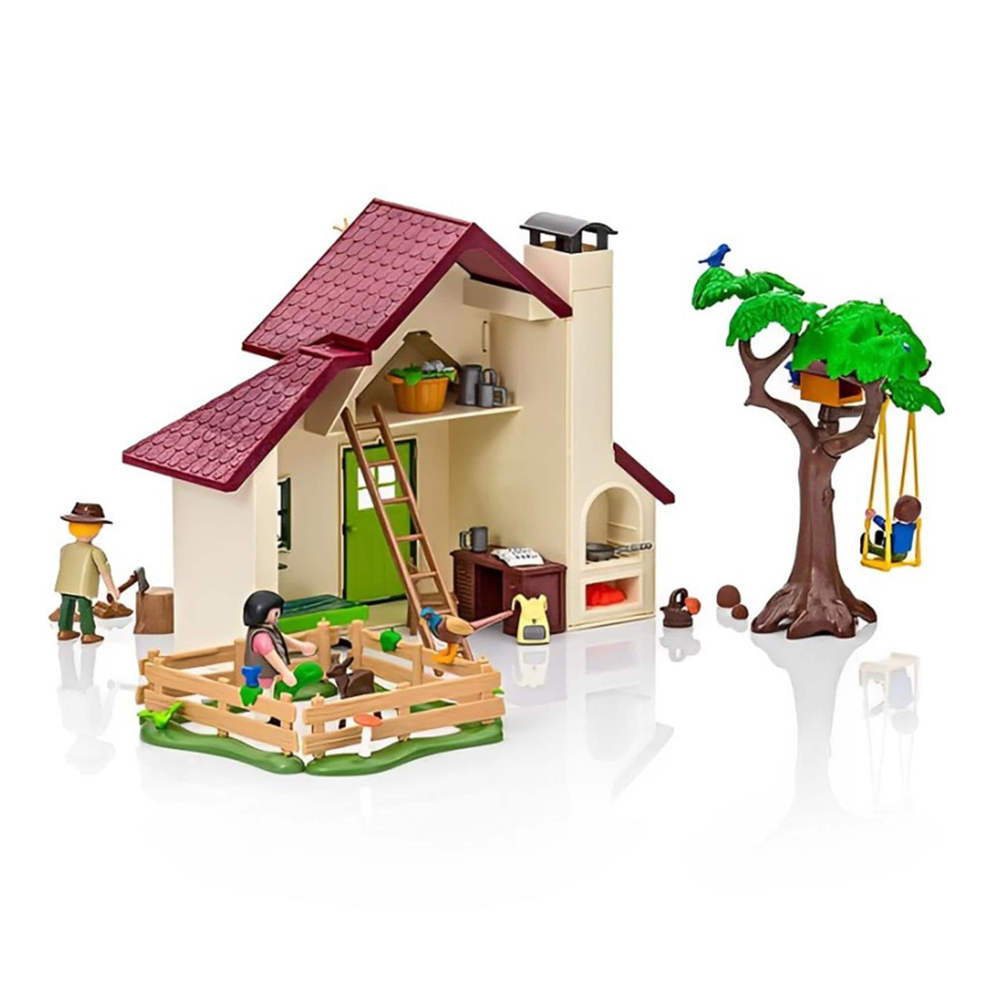 Playmobil - 6811 Country Forest Ranger House Building Set - Multi-Color