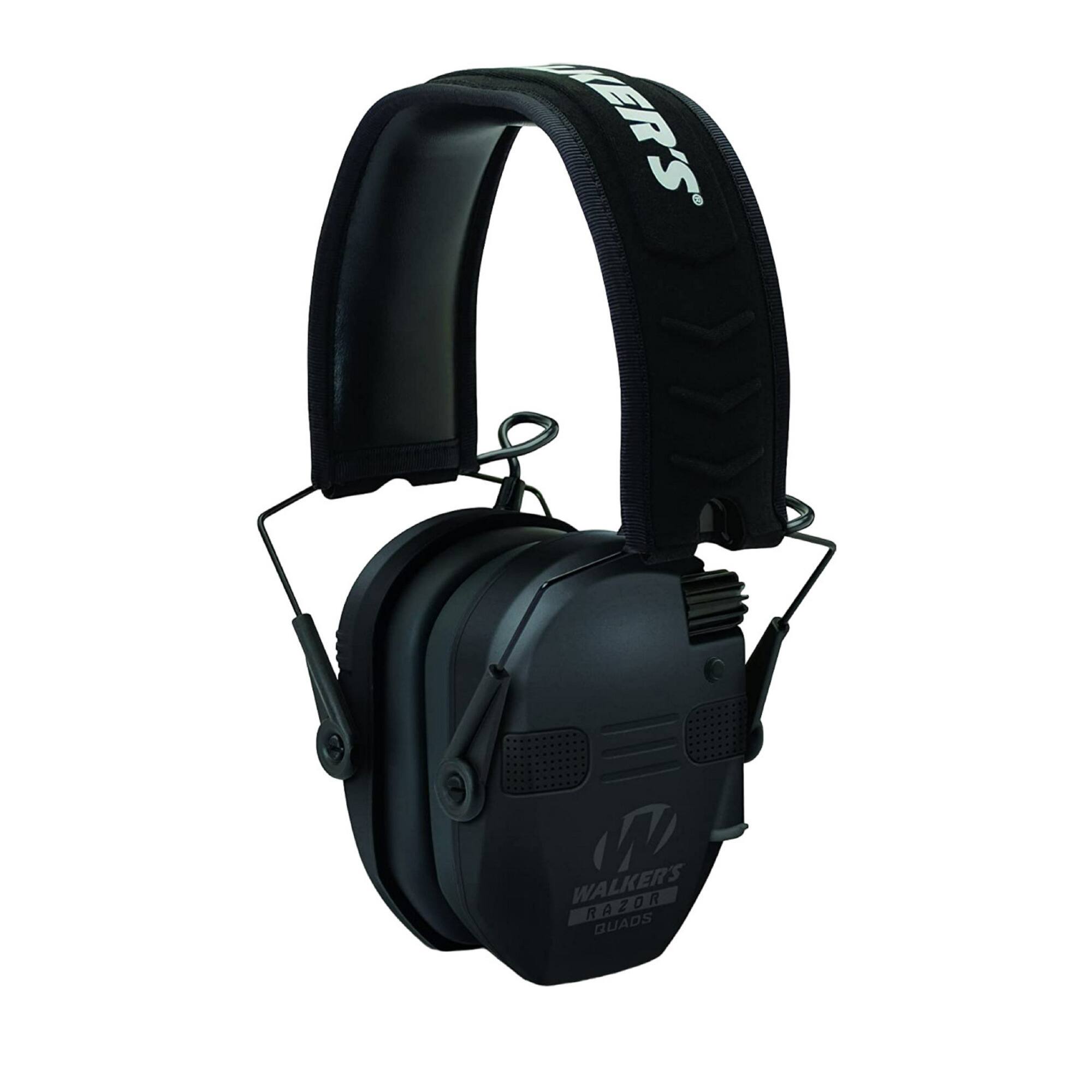 Walker’s - Walker's Razor Quad Electronic Muffs for Hunters and Shooters Large - Black