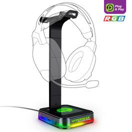HyperGear - RGB Command Station Headset Stand w 6 Color Light Effects
