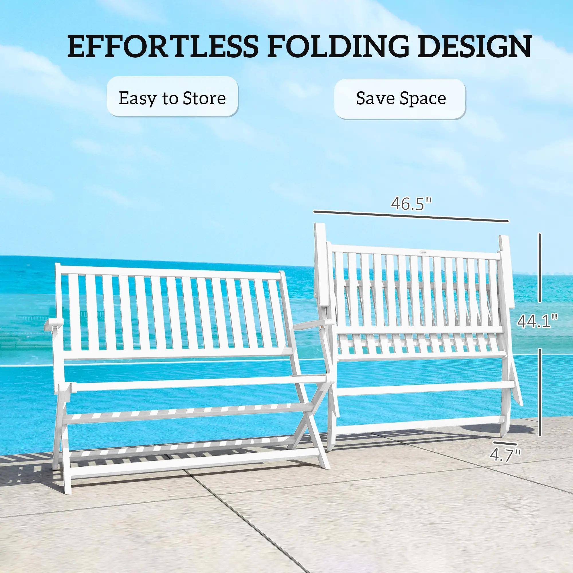 EFFORTLESS FOLDING DESIGN

Easy to Store

Save Space

46.5"

44.1"

4.7"