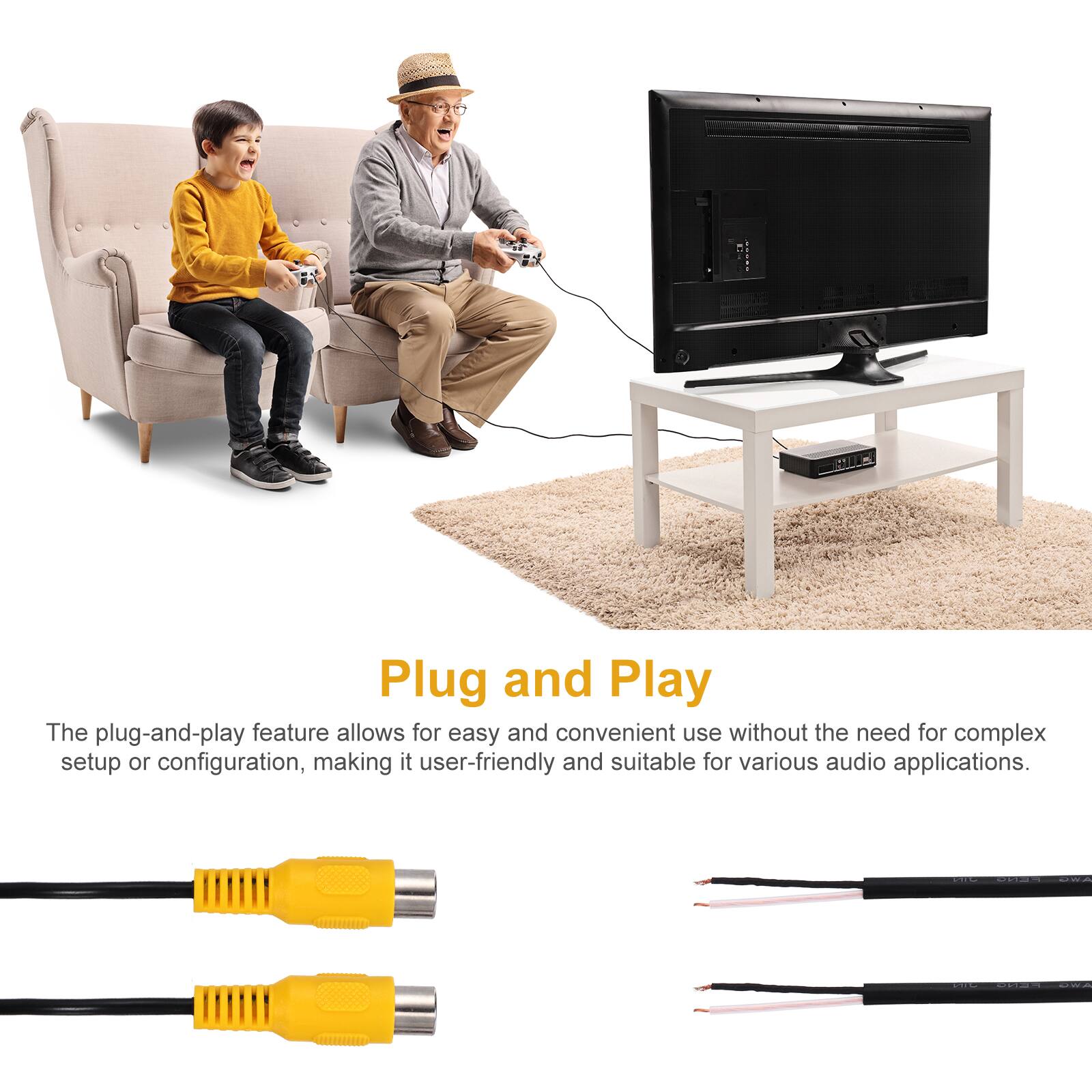 Plug and Play

The plug-and-play feature allows for easy and convenient use without the need for complex setup or configuration, making it user-friendly and suitable for various audio applications.