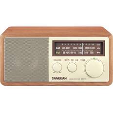 Front. Sangean - 7W Analog AM/FM Receiver - Brown.