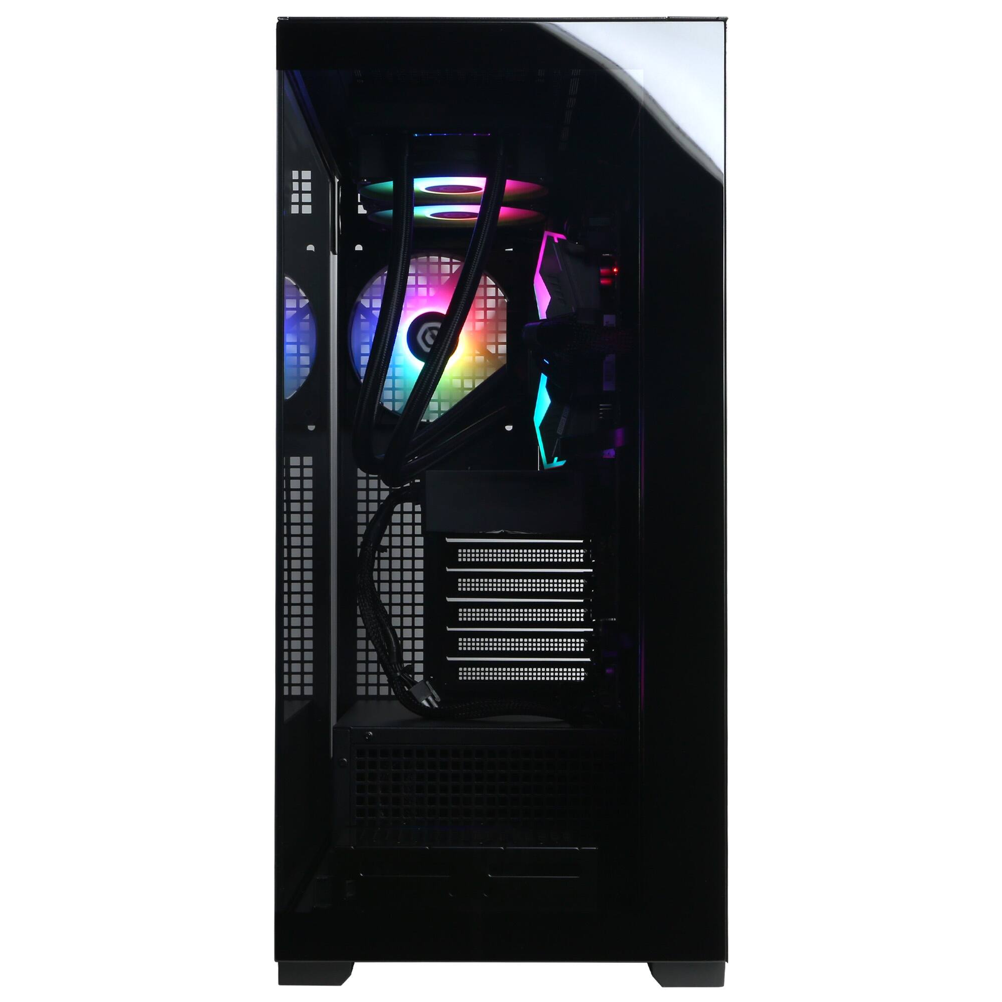 Alt View 1. CyberPowerPC - Gaming Desktop - AMD Ryzen 7 9700X 2024 - AMD Radeon RX 9070 XT 16GB - 32GB DDR5 Memory - 2TB SSD Storage - Black.