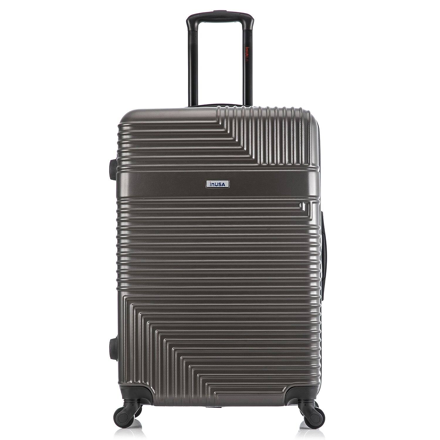 Angle. InUSA - Resilience Lightweight Hardside Spinner Luggage 28" - Charcoal.