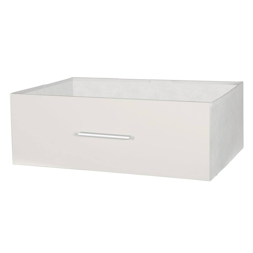 Alt View 4. Techni Home - 5-Drawer Dresser with Large Fabric Drawers, White - White.