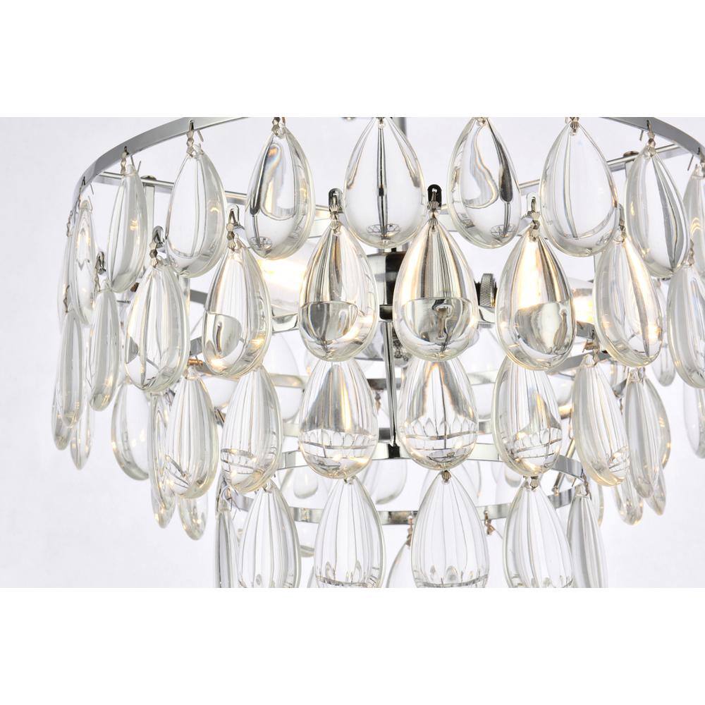 Alt View 2. Elegant Lighting - Mila 14 inch flush mount in chrome - Chrome.