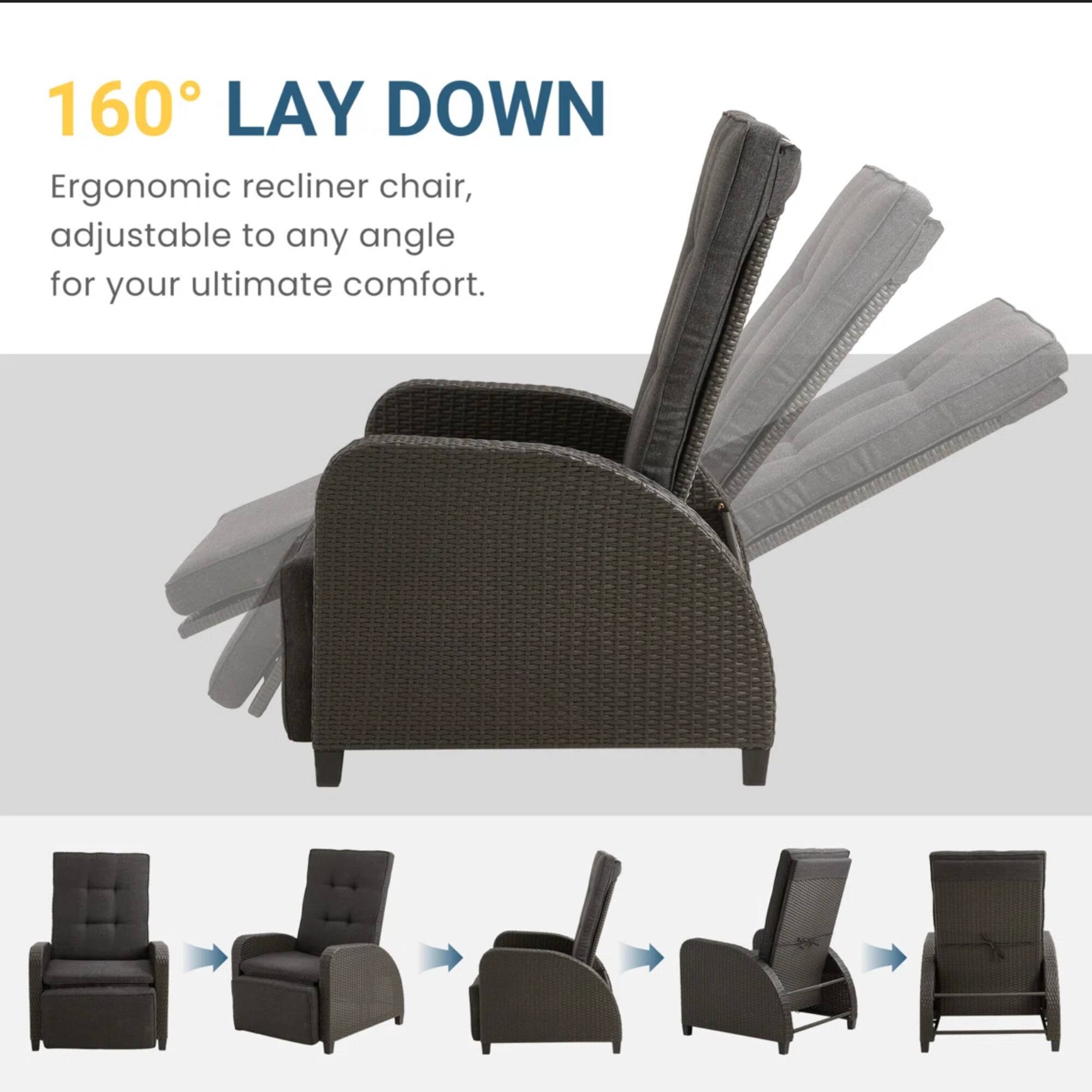 160° LAY DOWN

Ergonomic recliner chair, adjustable to any angle for your ultimate comfort.