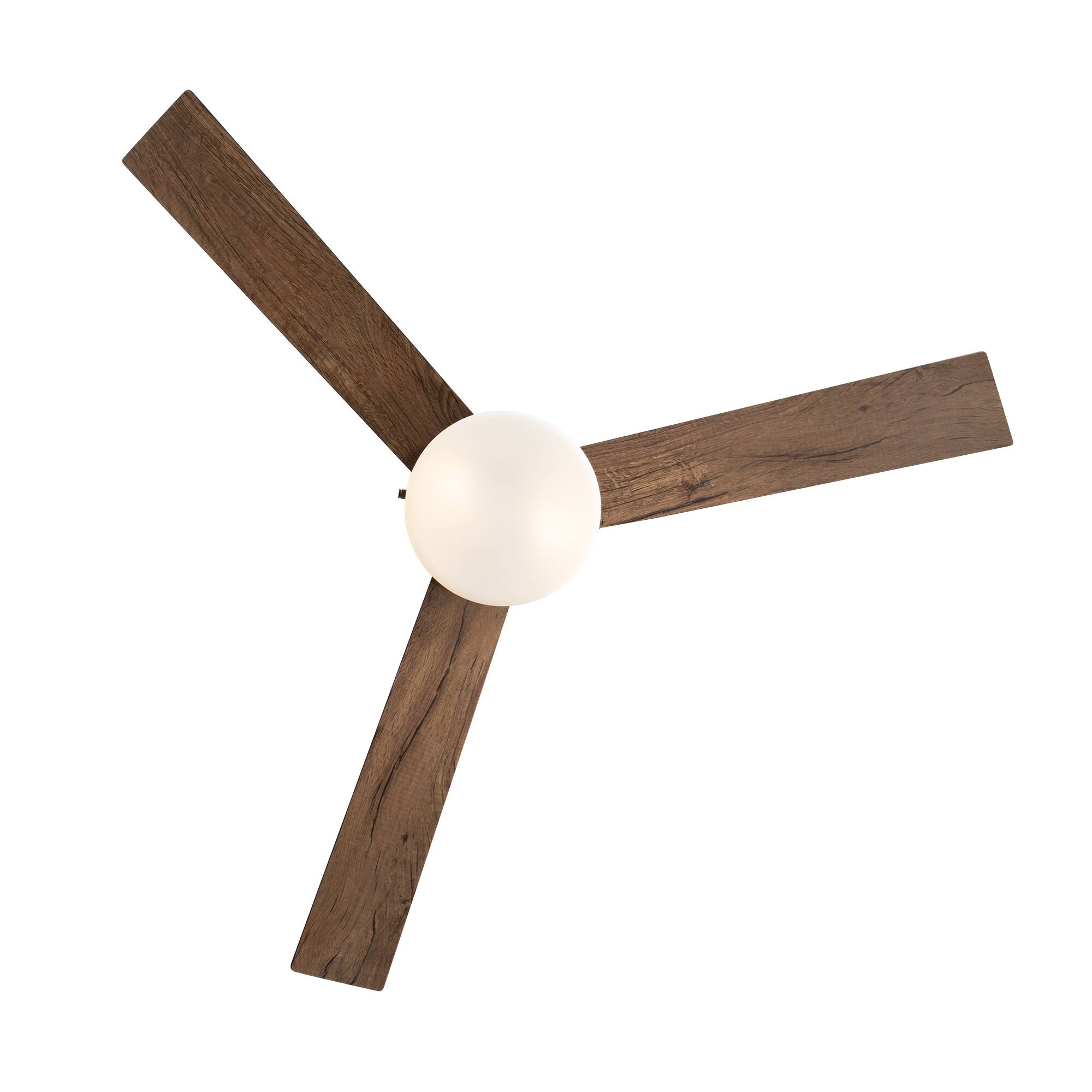 Alt View 8. Breezary - 52" Indoor Large Ceiling Fan with Led Light and Pull Chain, 3 Reversible Blades, 3-Speed AC Motor,  6" Downrod - Matte Black.