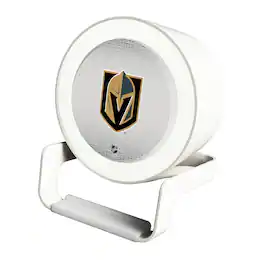 Keyscaper - Vegas Golden Knights Linen Print Nightlight Charger & Bluetooth Speaker - White
