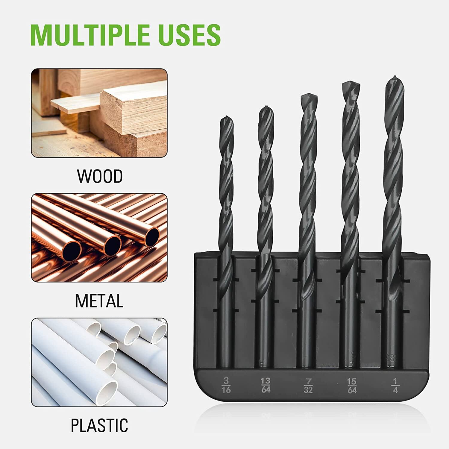 MULTIPLE USES

WOOD

METAL

3 16
13 64
7 32
15 64
1 4

PLASTIC