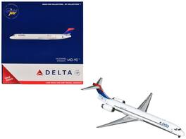 GeminiJets - McDonnell Douglas MD-90 Commercial Aircraft Delta Air Lines (N910DN) Tail 1/400 & Airplane - White with Blue and Red